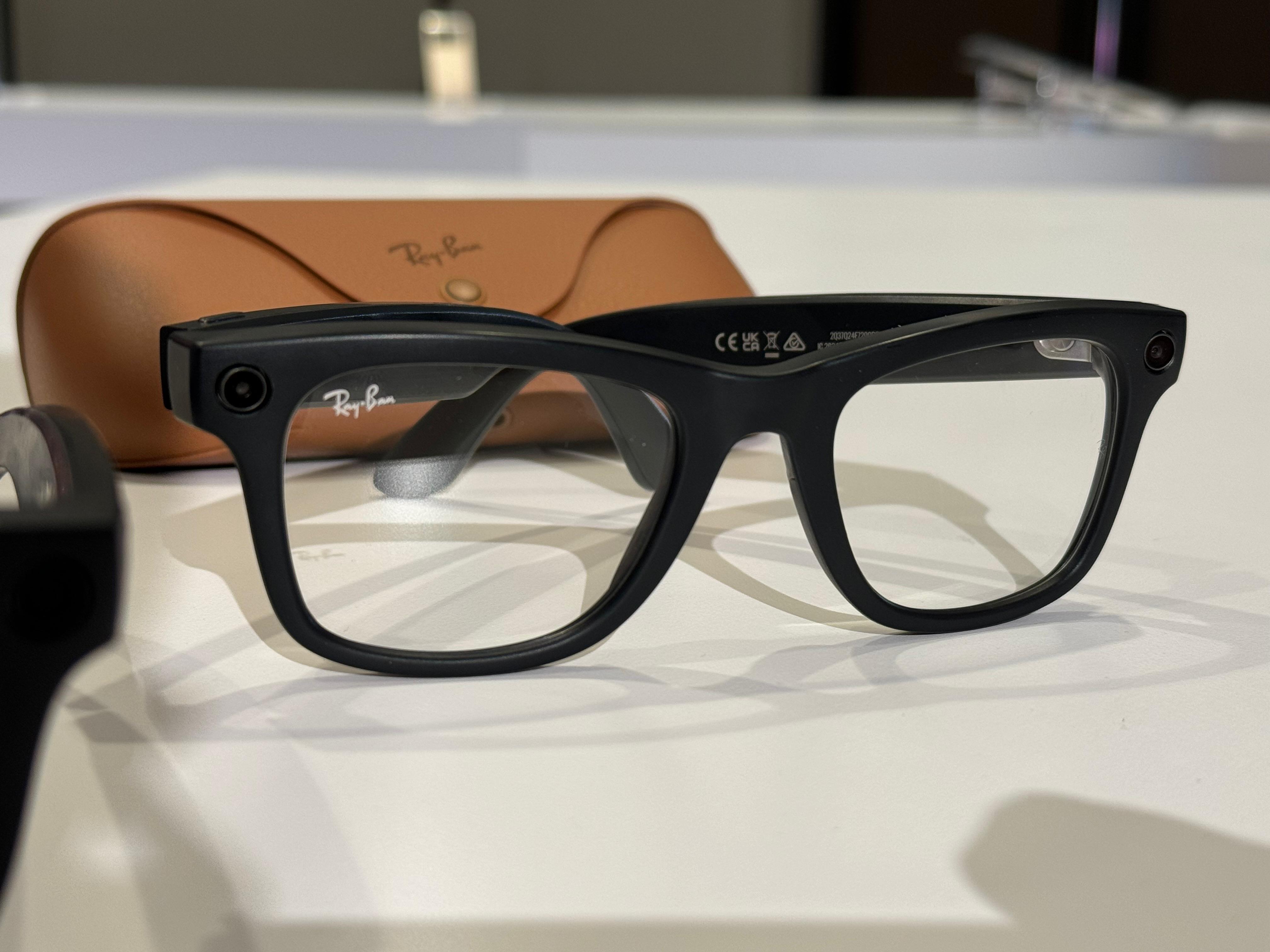 Ray-Ban Meta smart glasses on display at the Qualcomm Snapdragon Summit in Maui, Hawaii. (Image credit: Anuj Bhatia/ Indian Express)