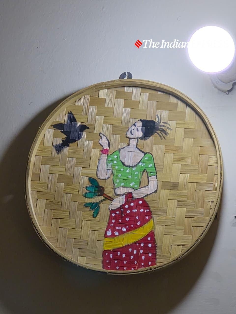 Wall art captured indoors shows balanced colours and controlled noise. (Bijin Jose/The Indian Express)