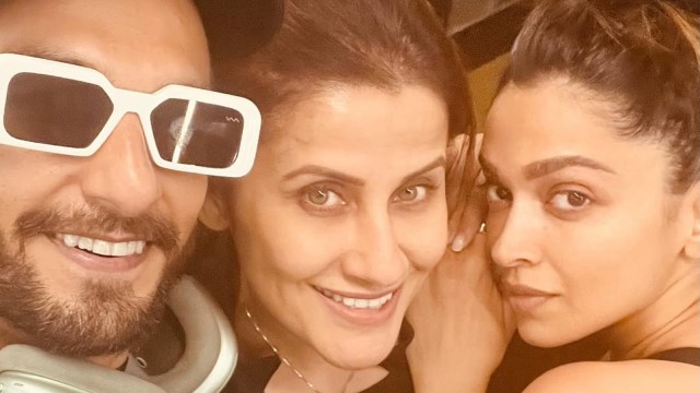 Yasmin Karachiwala with Deepika Padukone and Ranveer Singh