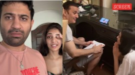 Aaryamann Sethi's fiancee Yogita touches father-in-law Parmeet Sethi's feet as he says they shoot while sleeping (Photo: Youtube/Aary Vlogs)