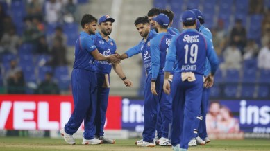 The Afghan bowlers, led by Fazalhaq Farooqi (2/16) and Gulbadin Naib (2/8), completed the formality, keeping Hong Kong to 94 for nine. (Photo Credit: ACC)
