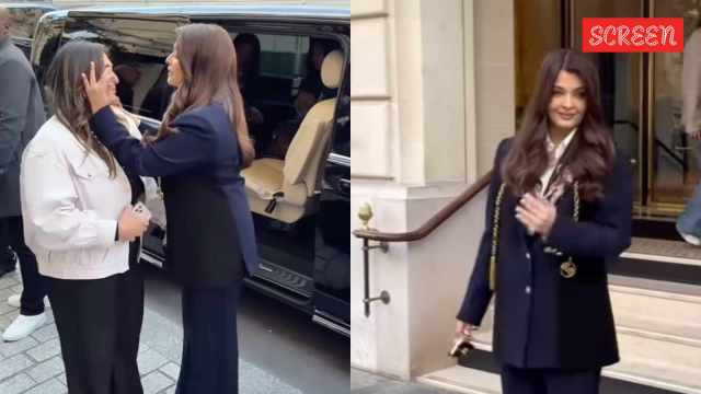 Aishwarya Rai Bachchan arrived for Paris Fashion Week.
