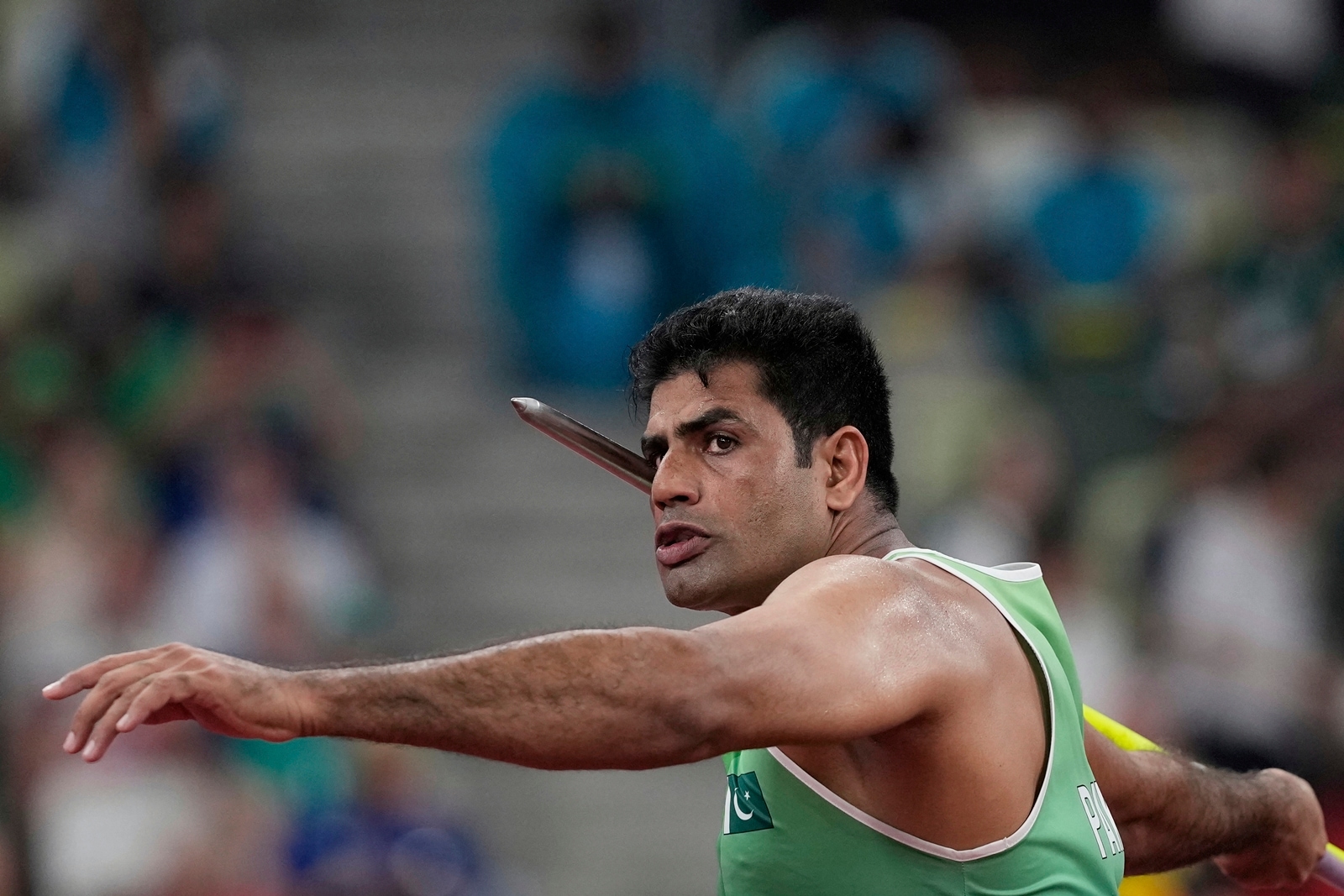 Which Arshad Nadeem will turn up for the final is anyone's guess — an undercooked version or the mighty one who stunned the world with a first round throw of 92.97 metres at the Paris Olympics last year to leave everyone in his wake. (AP Photo)