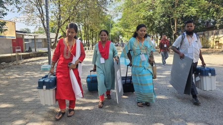 assam polling team