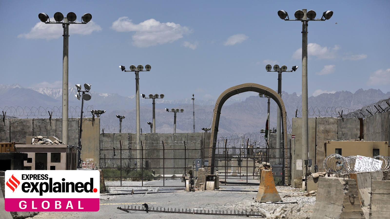 A gate is seen at the Bagram Air Base in Afghanistan, Friday, June 25, 2021.
