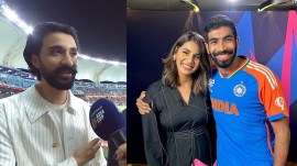 Raghav Juyal Jasprit Bumrah sanjana ganesan india vs bangladesh