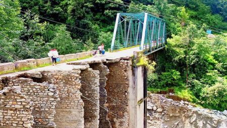 A bridge connecting residents of Kunsala, Kupra, and Trikhali in Uttarkashi to the Yamunotri Highway was washed away following a landslide on June 28.