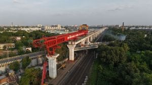 The work involved launching a 45-metre-long bridge using the Span-by-Span (SBS) method, officials said, adding that the total weight of the span was 1200 metric tonnes.