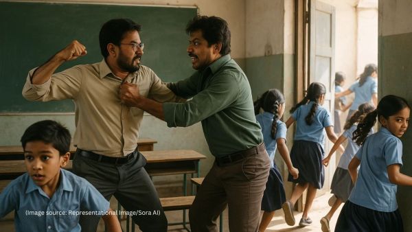 Chhattisgarh government school teachers fight