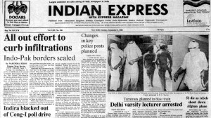 This is the front page of The Indian Express published on September 08, 1985.