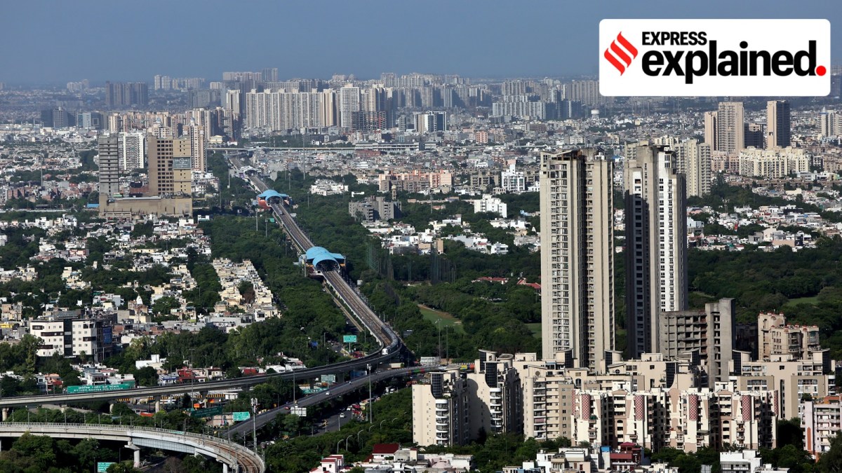 Geotagging census: A view of high-rise buildings in Noida.