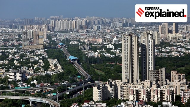 Geotagging census: A view of high-rise buildings in Noida.