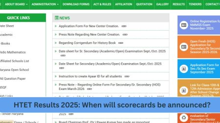 HTET Results 2025: "Results ready," confirms senior BSEH official