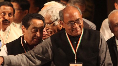 Digvijaya Singh, Kamal Nath, Jyotiraditya Scindia, Digvijaya Singh Kamal Nath make up, Indian express news, current affairs