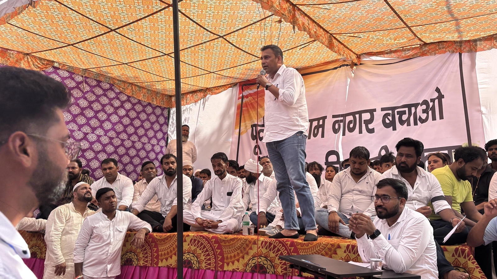 Mehram Nagar Residents Protest Eviction Notice