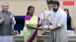 Mohanlal at the 71st National Film Awards ceremony