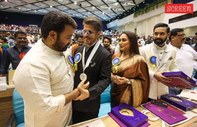 Mohanlal, Shah Rukh Khan, Rani Mukerji, Vikrant Massey at 71st National Film Awards