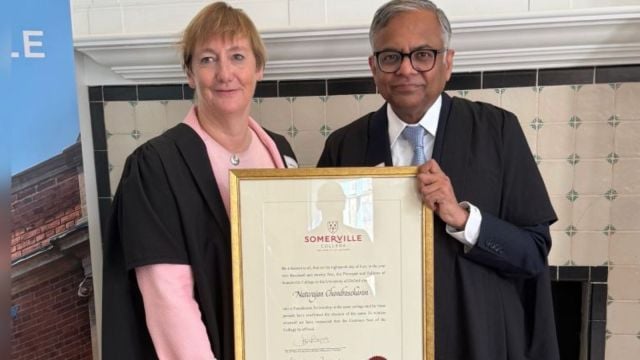 University of Oxford's Somerville College honours Natarajan Chandrasekaran with Foundation Fellowship