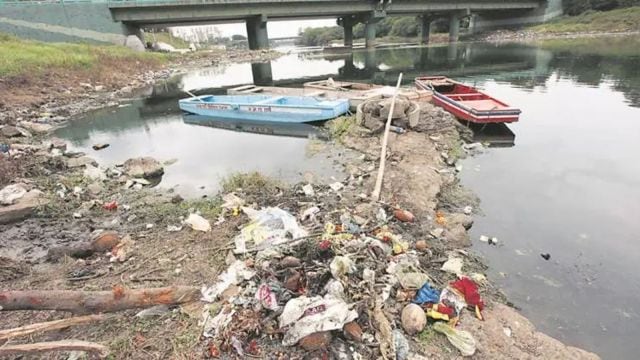 polluted river
