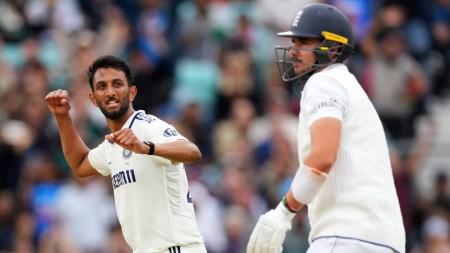 Prasidh claimed figures of 1/76 in 17 overs in the first innings. (AP Photo)