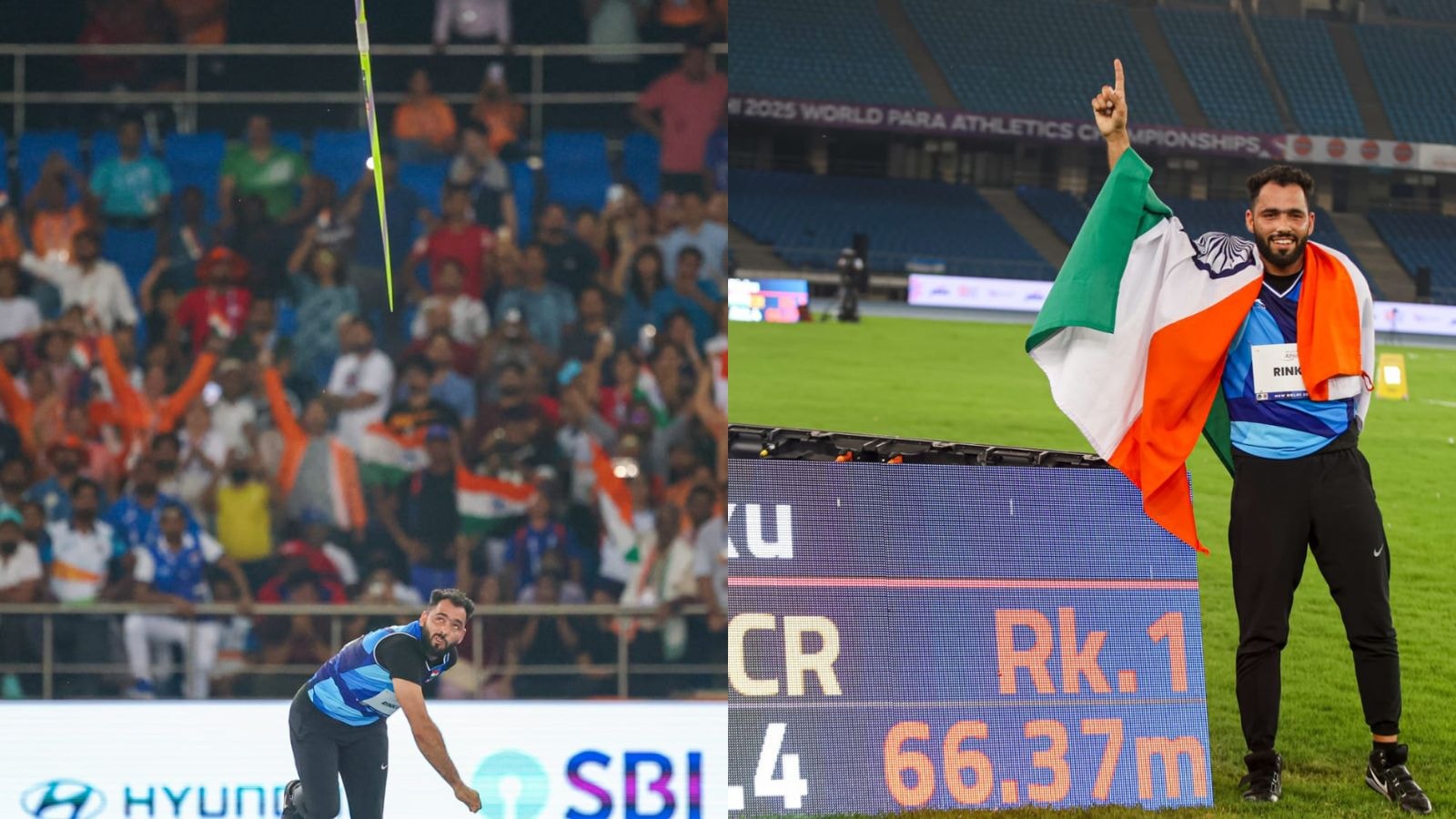 Rinku Hooda takes javelin F46 gold overcoming an accident that deprived him of the stability of the left side block