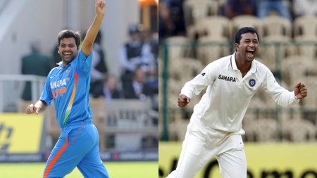 RP Singh has represented India in 14 Tests, 58 ODIs and 10 T20Is between 2005 and 2011 while Pragyan Ojha played 24 Tests, 18 ODIs and 6 T20Is. (AP Photo)