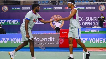 File image of Satwiksairaj Rankireddy and Chirag Shetty during the India Open. (PHOTO: BWF)