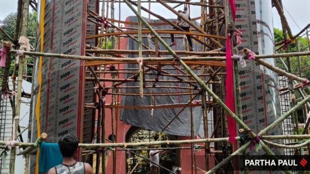 The committee said that the aim of the pandal is to highlight that AI is not just about robots or science fiction anymore.