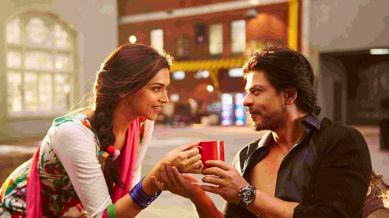 Film stars Deepika Padukone and Shahrukh Khan in film HAPPY NEW YEAR. Express archive photo.