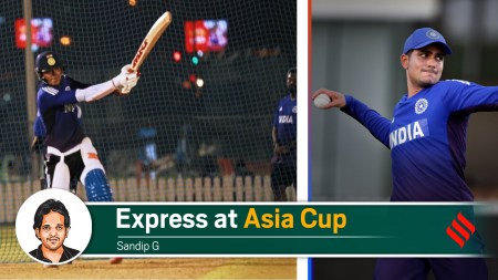 Shubman Gill in the nets as the Indian cricket team prepared for the upcoming match against the UAE. (PHOTOs: BCCI via X)