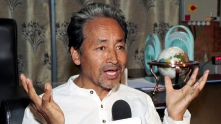 Sonam Wangchuk speaks to media over the CBI probe on his institute for alleged FCRA violation