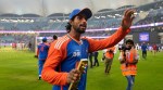 Tilak Varma greets fans after India won the Asia Cup final against Pakistan in Dubai (AP Photo)