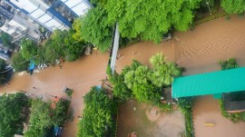 Zirakpur reels under rain fury: collapsed wall, flooded roads, and traffic chaos disrupting daily life