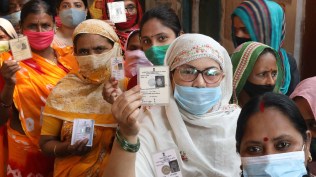 voters in a queue