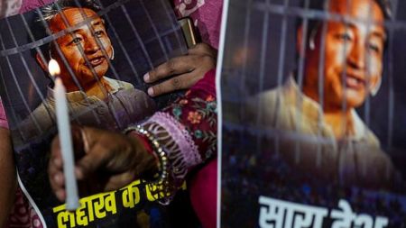 The DGP said that around 5,000-6,000 people had gathered at the site of Wangchuk's hunger strike when some of them broke away and resorted to violence.