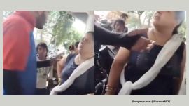 The situation escalated further as the woman tried to snatch the delivery agent’s phone, preventing him from contacting his employer or support (Image source: @BurmeeM/X)