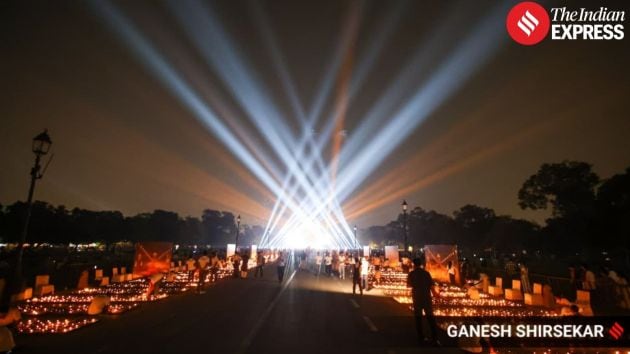 event also features laser projection mapping,