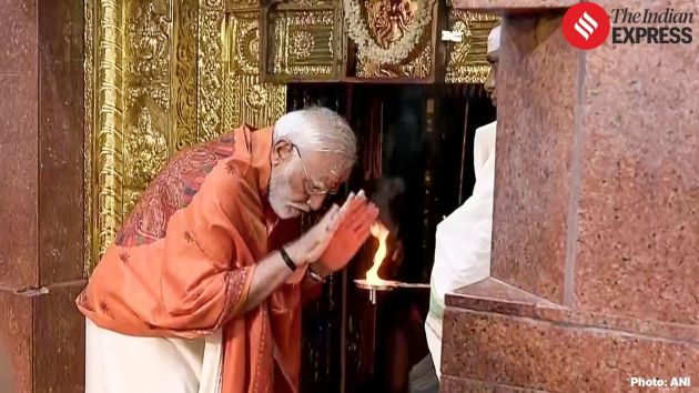 Modi concluded his visit, he departed Srisailam for his next engagements