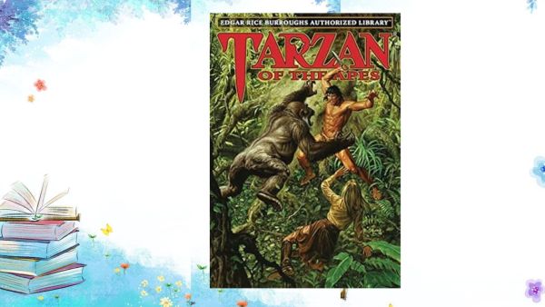 The book cover of Tarzan of the Apes by Edgar Rice Burroughs