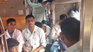 Bihar Assembly elections, Bihar Assembly polls, Amrit Bharat Express, Chhath Puja, train full of migrants going home for Chhath Puja, train of migrants going home for Chhath Puja, Indian express news, current affairs