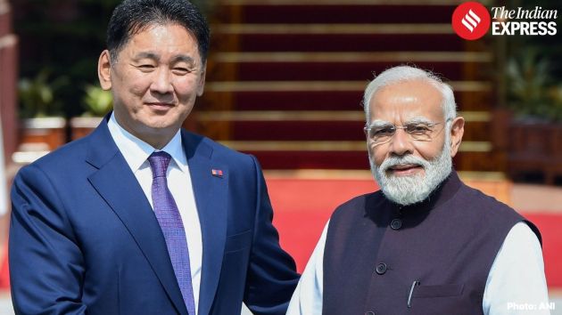 President Ukhnaa bids farewell to PM Modi