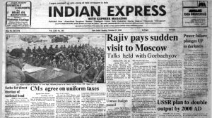Rajiv Gandhi, PM Meets Gorbachev, Gorbachev, States Against Terror, UP Power Failure, Punjab government, Forty Years Ago, editorial, Indian express, opinion news, current affairs