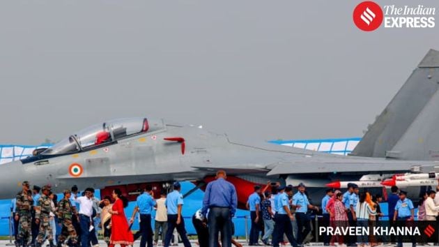 Citizens gather to witness the aerial displays