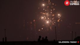 Diwali night, Delhi's skies lit up with fireworks