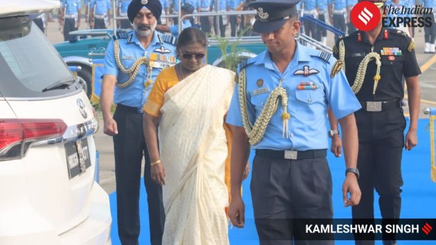 President Murmu returned to base after landing