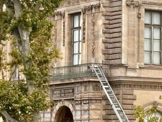 Louvre Museum thieves seen cutting glass during shocking heist