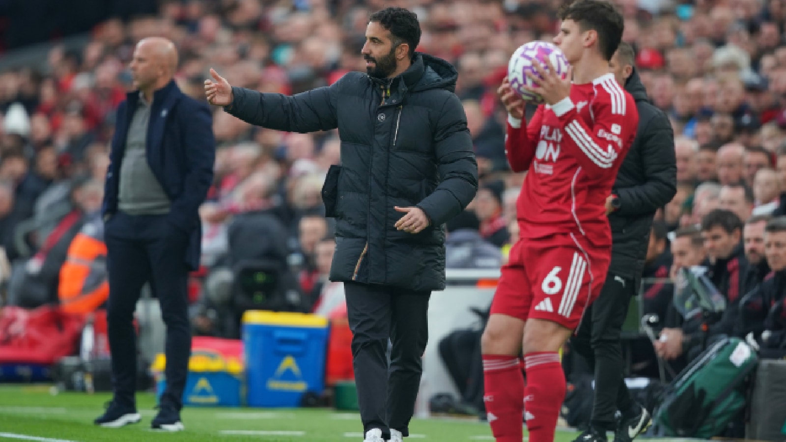 ‘I don’t care what Slot had to say..’ Manchester United boss Ruben Amorim hits back after LIV manager talked about MUN’s long-ball tactics