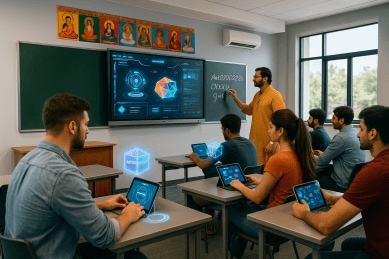 An estimated 40 per cent of HEIs have deployed AI-powered tutoring systems and chatbots, as per the report (Representational image-AI generated)