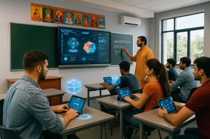 An estimated 40 per cent of HEIs have deployed AI-powered tutoring systems and chatbots, as per the report (Representational image-AI generated)