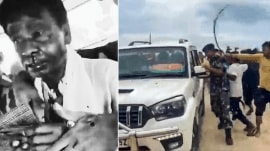 BJP's Khagen Murmu was viciously attacked by a mob during his visit to Jalpaiguri district.